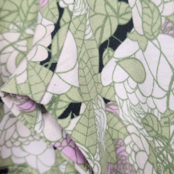 Lularoe Green, Pink, And Cream Floral Print Julia Bodycon Medium Dress - Picture 5 of 14